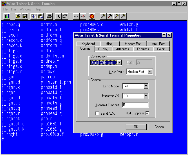 WiseTerm Telnet/Serial (32-bit) Screenshot